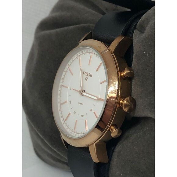 Fossil FTW5007 Women's Leather Analog Hybrid Smart Watch With Custom Band QB115 - Picture 3 of 8